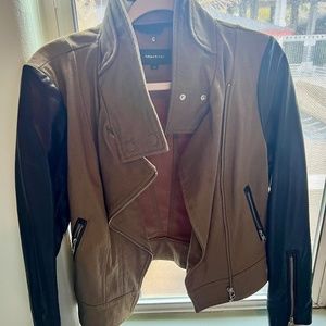 Mackage Army Green and Leather Jacket